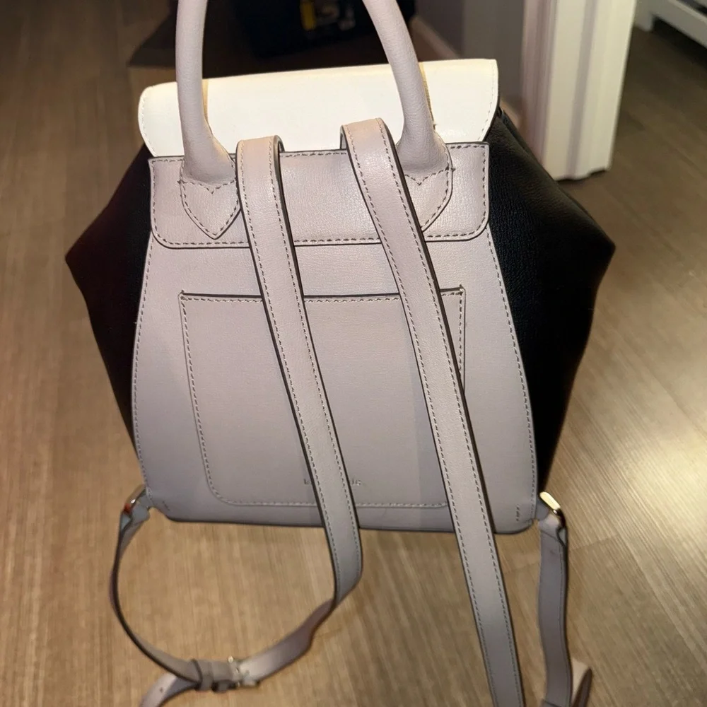 KATE SPADE ADEL MEDIUM FLAP BACKPACK — Three-Tone Leather- Cream,Taupe,Black - Picture 10 of 14